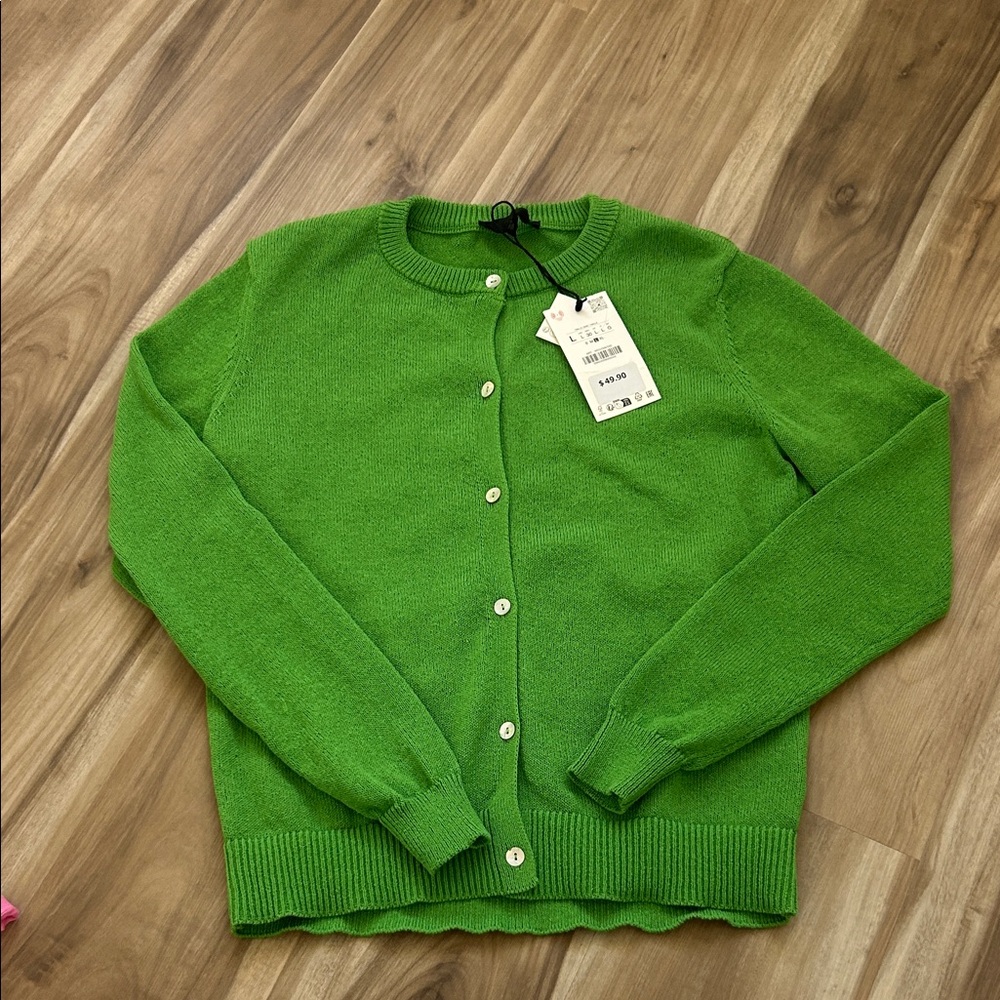 Zara Vibrant Green Women's Cardigan
